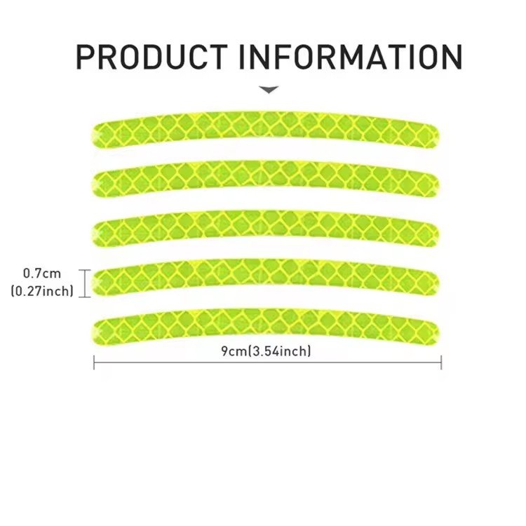 RTS 2025 Night Safety Warning Car Stickers Reflective Car Decorative Stripe Reflect Wheel Sticker