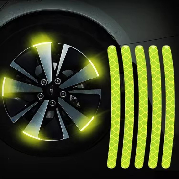 RTS 2025 Night Safety Warning Car Stickers Reflective Car Decorative Stripe Reflect Wheel Sticker