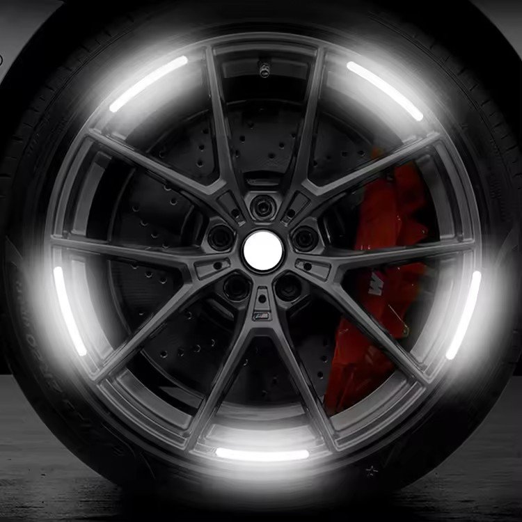 RTS 2025 Night Safety Warning Car Stickers Reflective Car Decorative Stripe Reflect Wheel Sticker