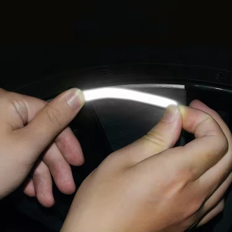 RTS 2025 Night Safety Warning Car Stickers Reflective Car Decorative Stripe Reflect Wheel Sticker