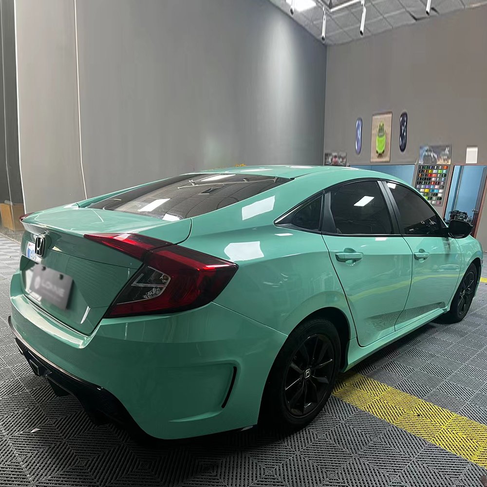 WRAPMASTER 1.52*18metre mint green PET gloss auto vinyl body car wrap colors sticker