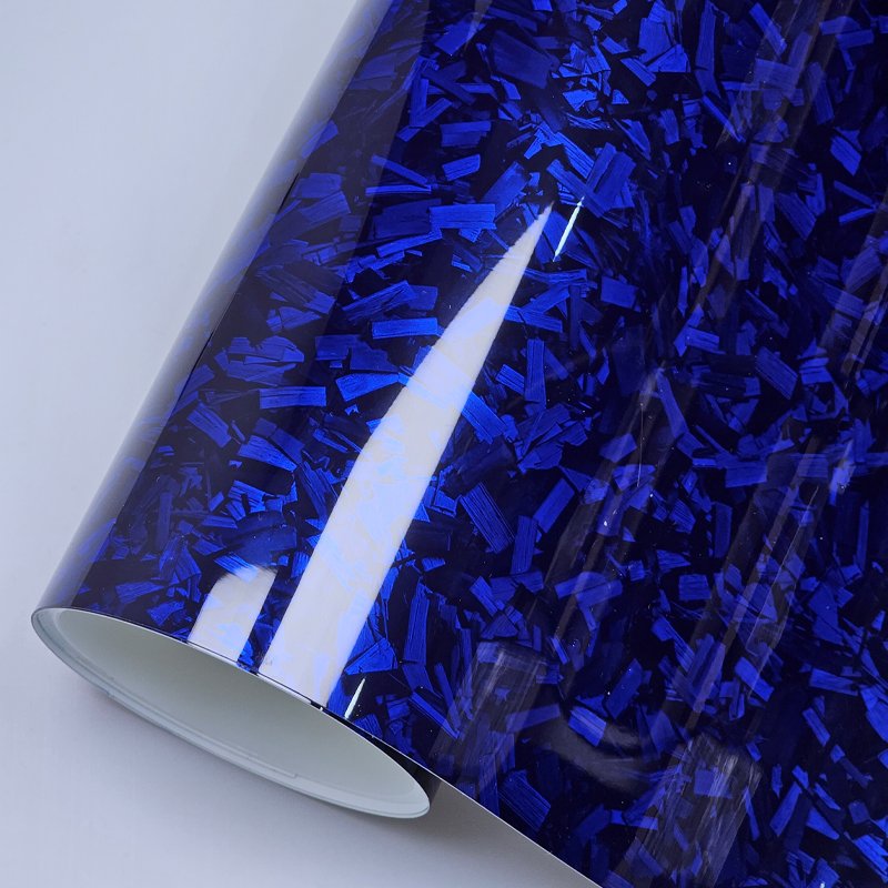 PET Covering Voiture Carrosserie High Glossy Blue Forged Carbon Fiber warp car Vinyl Wrap Film Adhesive Motorcycle Scooter Car