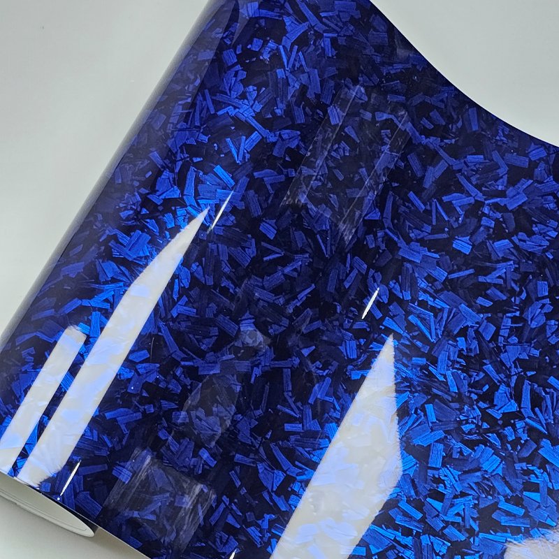 PET Covering Voiture Carrosserie High Glossy Blue Forged Carbon Fiber warp car Vinyl Wrap Film Adhesive Motorcycle Scooter Car