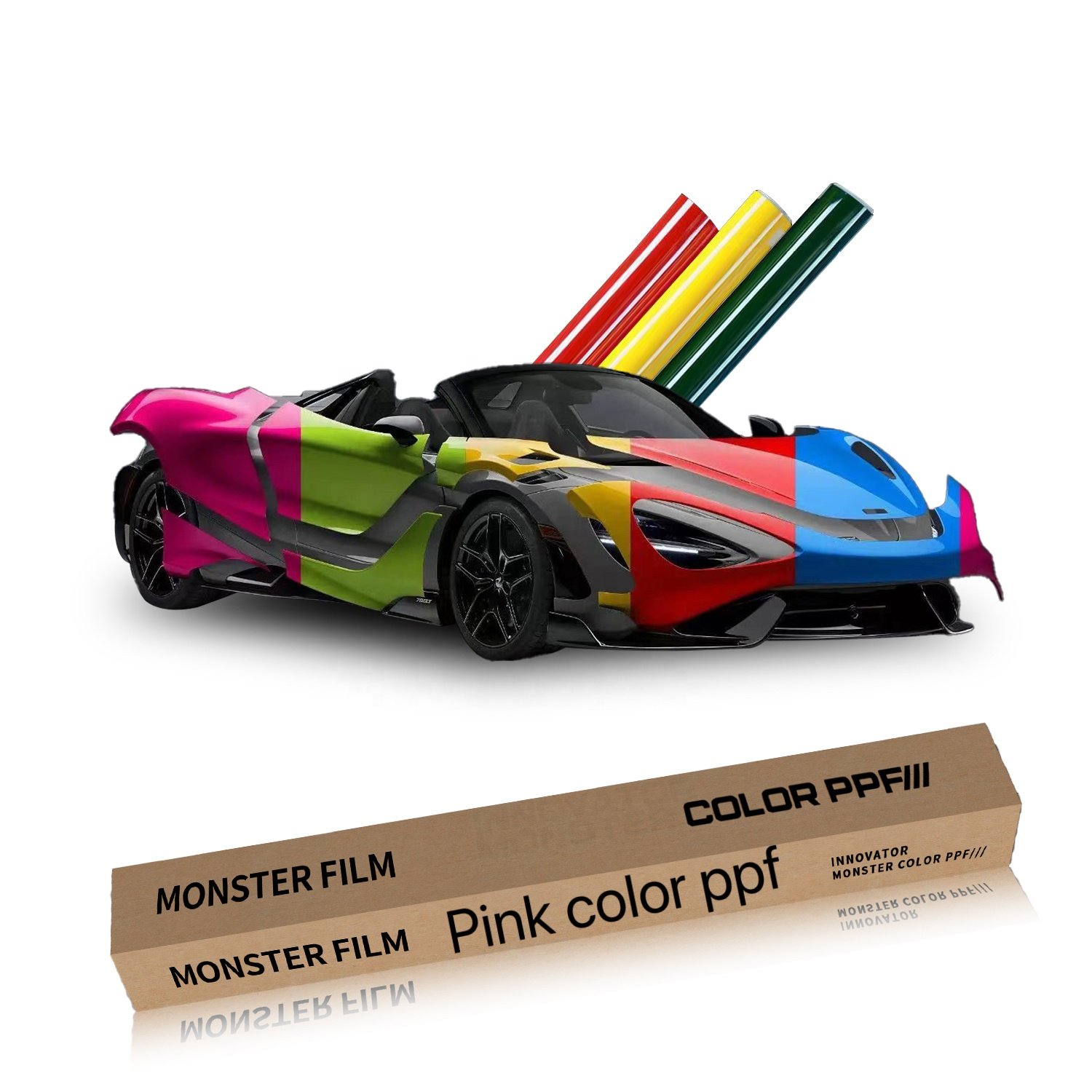 Monster film self healing TPU ppf 7.5mil 1.52*15m PPW super color ppf car films ppf color for cars