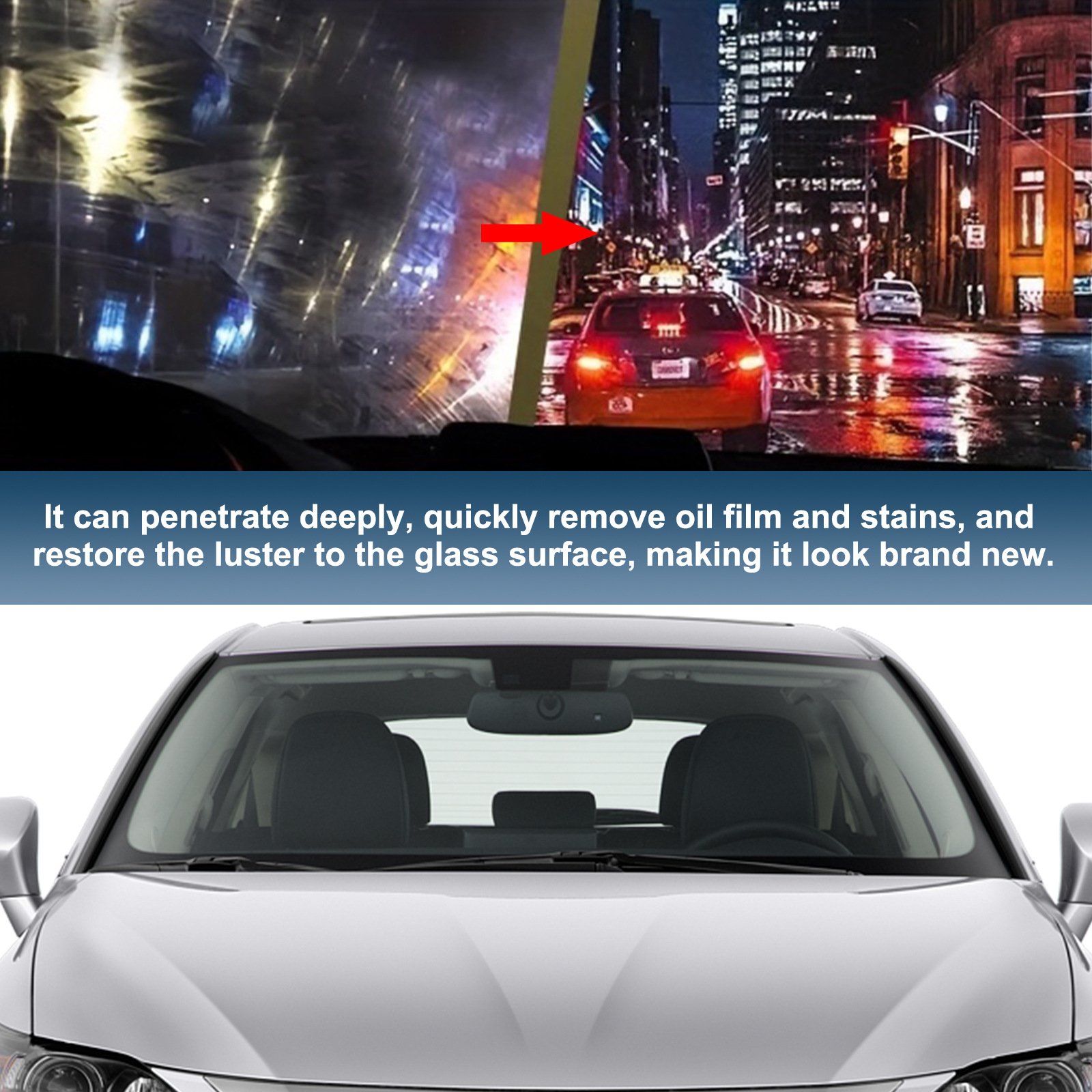 Glass polishing powder, car glass oil film removal powder, small scratch repair glass, glass door oil stain removal