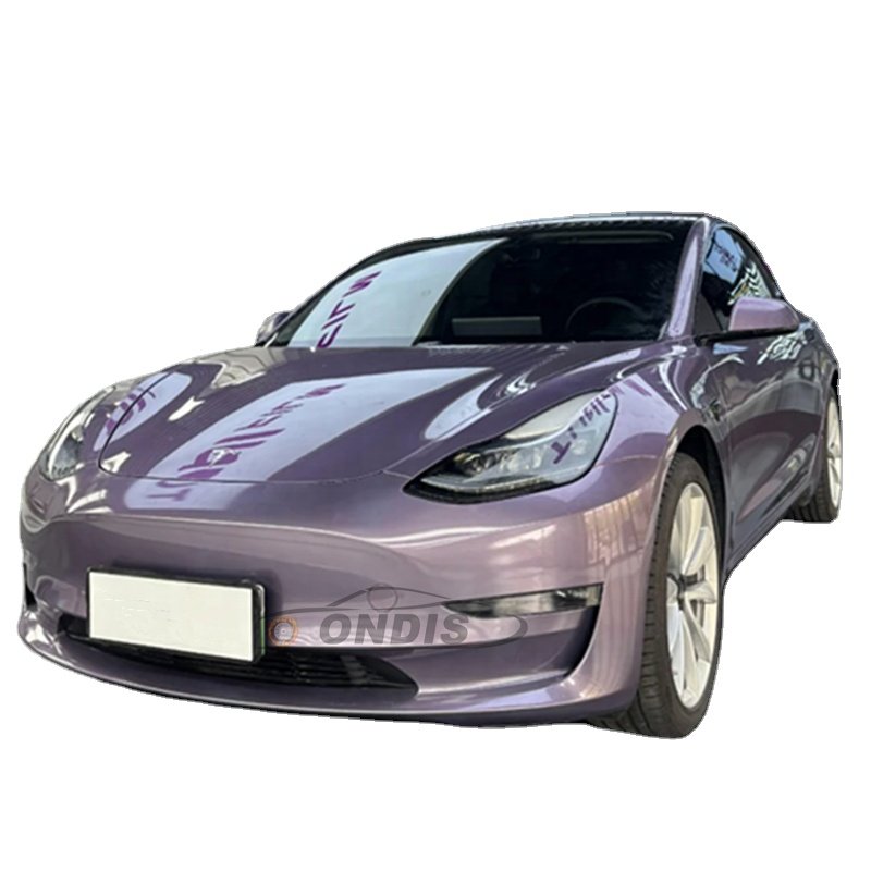 PET su7 purple glossy metallic car wrap gloss purple car film with air release car wrap vinyl