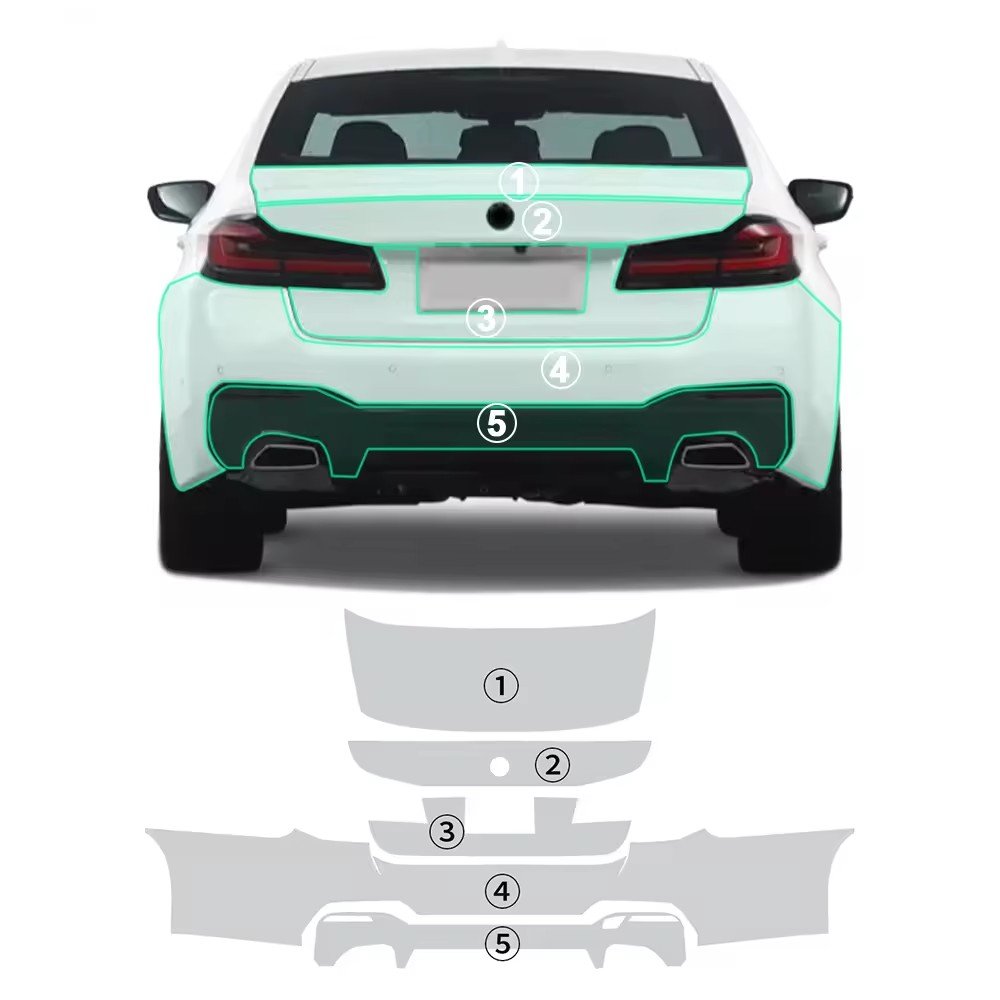 FOR BMW 5 Series G30 M Sport each part of the film 7.5 thick TPU PPF pre-cut film anti-scratch self-repairing transparent film