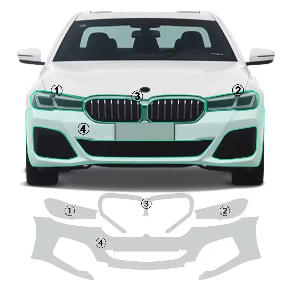 FOR BMW 5 Series G30 M Sport each part of the film 7.5 thick TPU PPF pre-cut film anti-scratch self-repairing transparent film