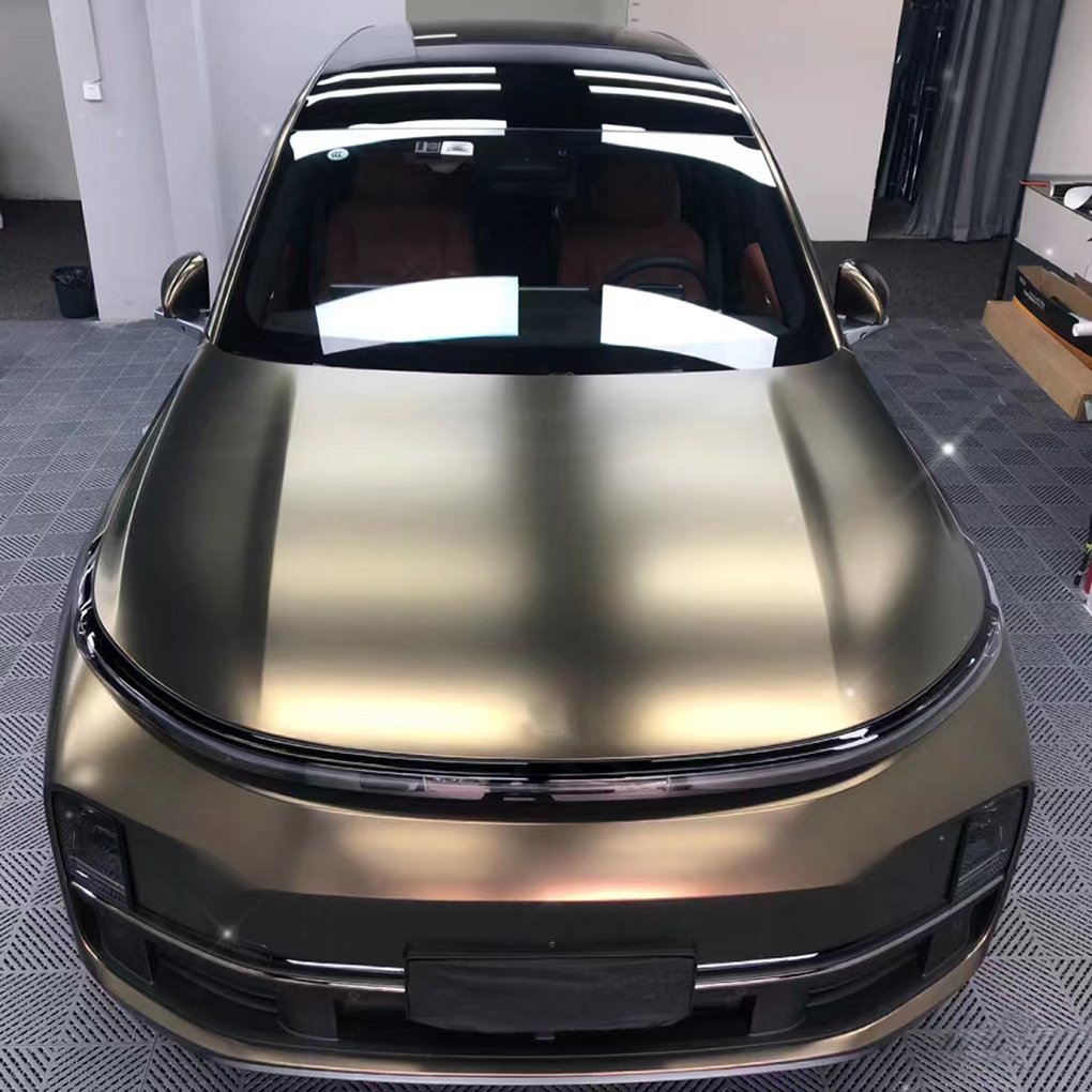 1.52*17m wholesale 500+ colors vehicle car body stickers films material electro optic metallic brown car vinyl film