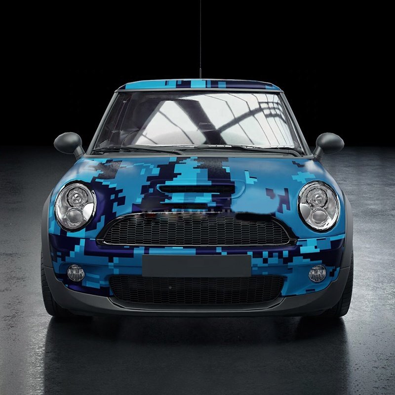 Metro vehicle vinyl auto wrap series large digital full car wrap blue film for car wrap