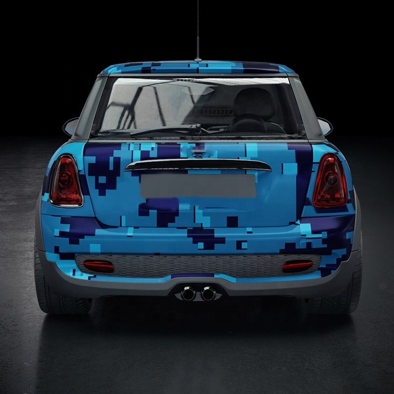 Metro vehicle vinyl auto wrap series large digital full car wrap blue film for car wrap