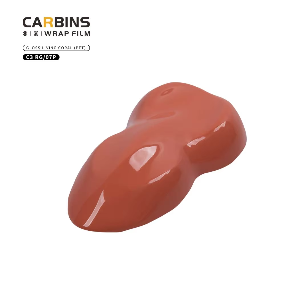Carbins Car Films Factory Car Vinyl Wrap 1.52*1.8M Gloss Candy Living Coral Decoration Vinyl Wrap Auto Wrap Colors