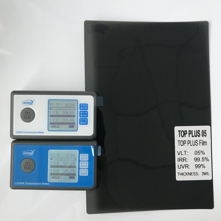Nasido TOP PLUS 05%VLT heat insulation materials IRR 99% car Deep Black nano ceramics car solar window tinting film