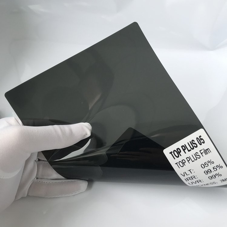 Nasido TOP PLUS 05%VLT heat insulation materials IRR 99% car Deep Black nano ceramics car solar window tinting film