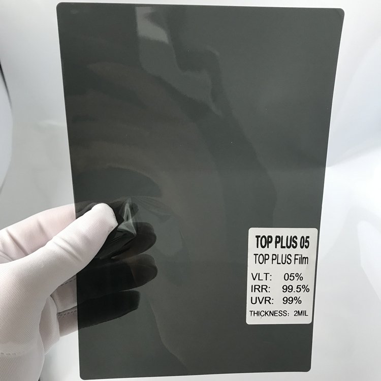 Nasido TOP PLUS 05%VLT heat insulation materials IRR 99% car Deep Black nano ceramics car solar window tinting film
