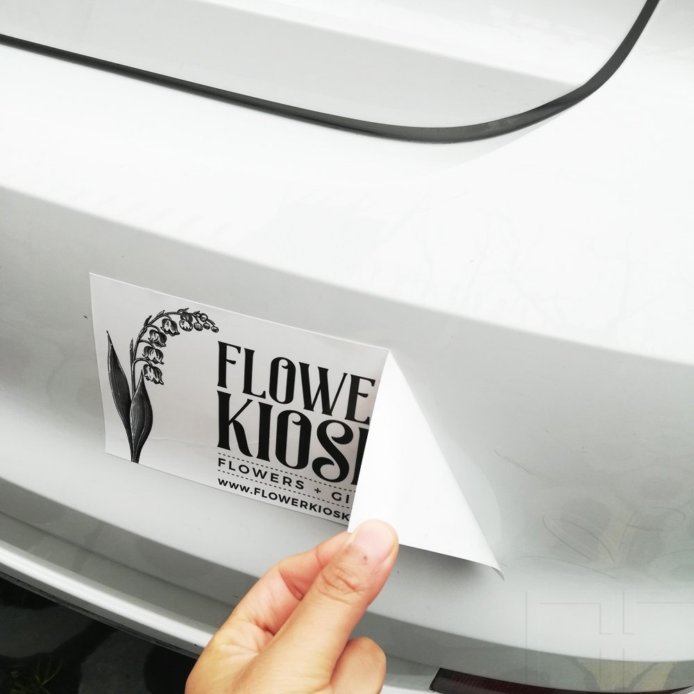 Custom Printing Weatherproof Die Cut Bumper Stickers Vehicle Vinyl Advertising Logo Car Bumper Stickers For Car