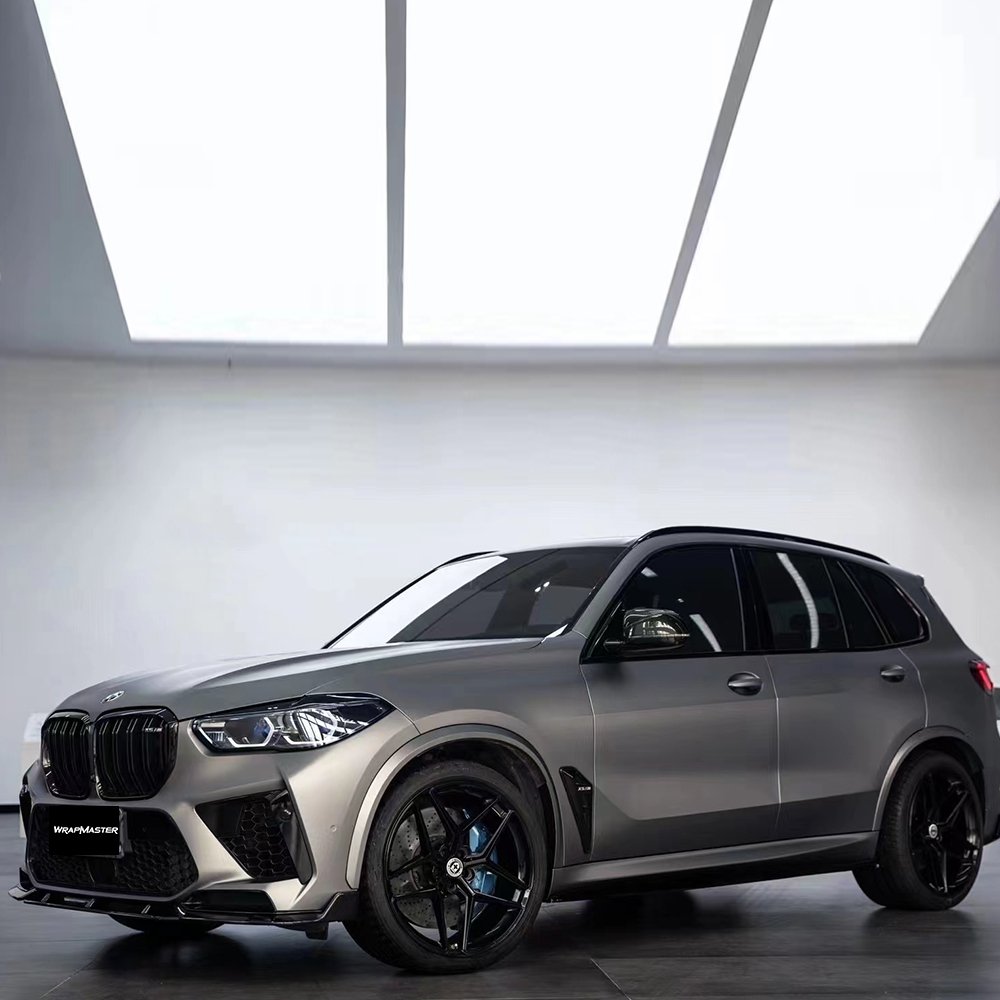 WRAPMASTER 1.52*18metre PET AMG grey ultra matte vinyl wrap car wraps auto body film