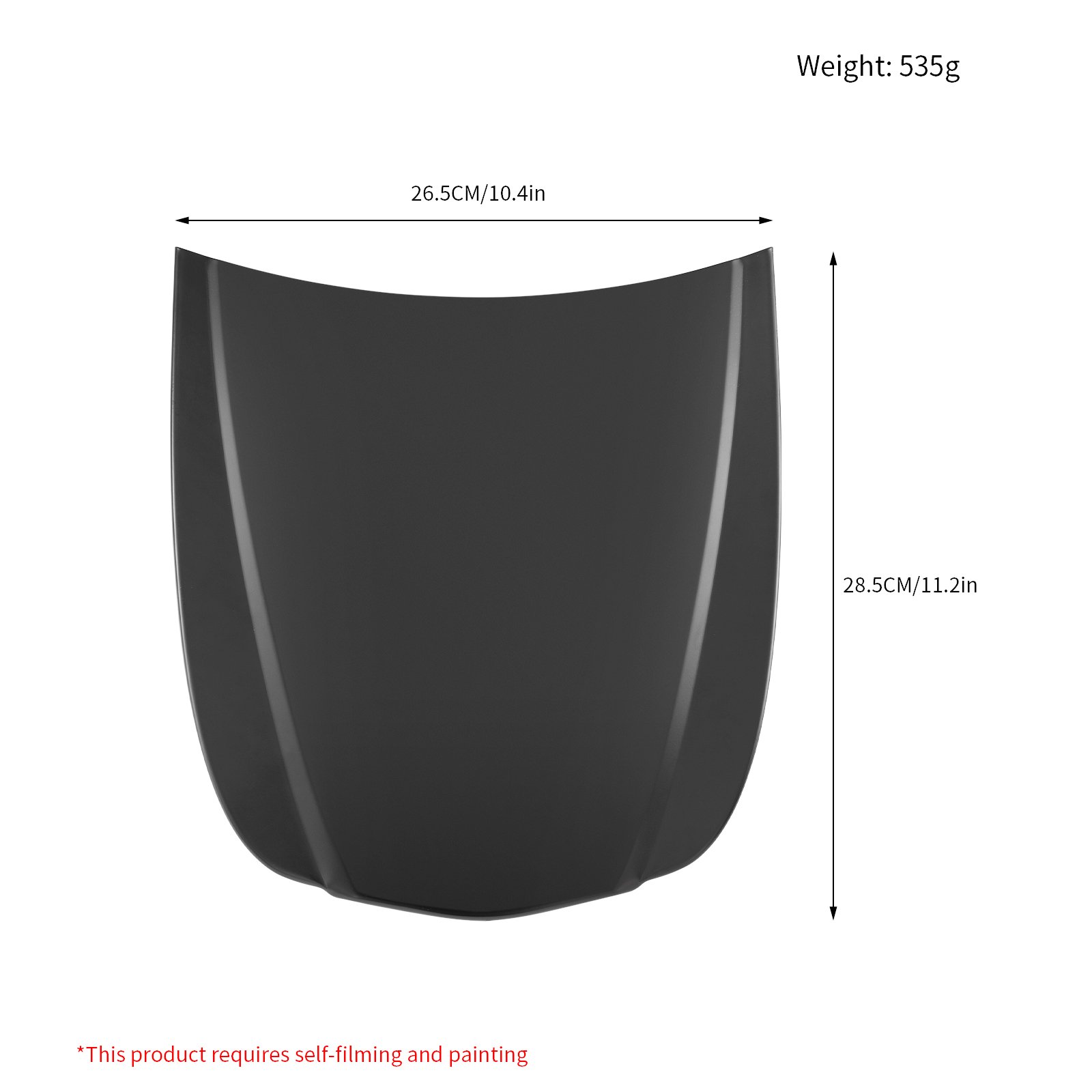 High Quality Primer only steel material front hood bonnet bonnet on car mini car hood display for Car Wrapping Film Testing