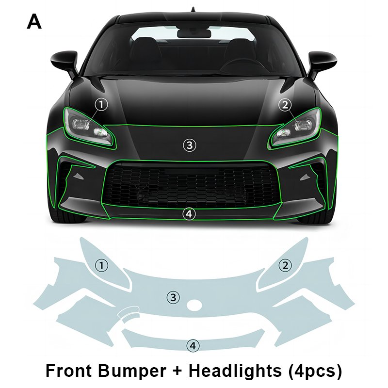 For Toyota GR86 2021 2022 2023 each part of the film TPU PPF pre-cut film scratchresistant self-healing transparent film