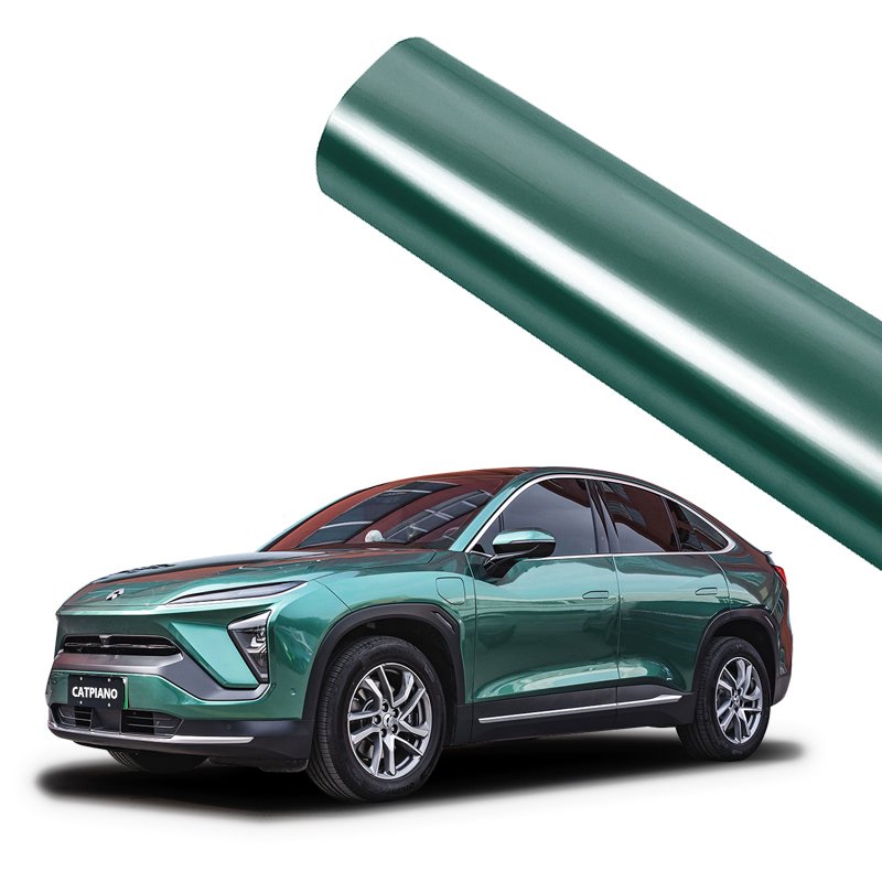 Widely used car wrap security film sticker high glossy green car wrapping