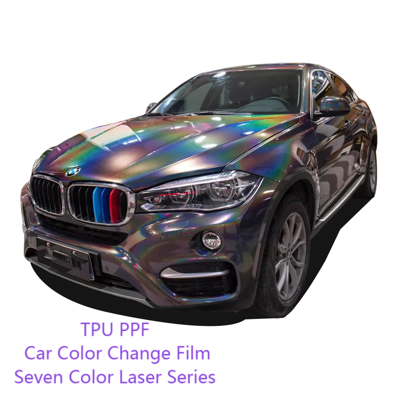Wholesale Seven Color Laser Self Healing Car Color Ppf Film Colorful Tpu Paint Proteactive Auto Wrap Vinyl Film