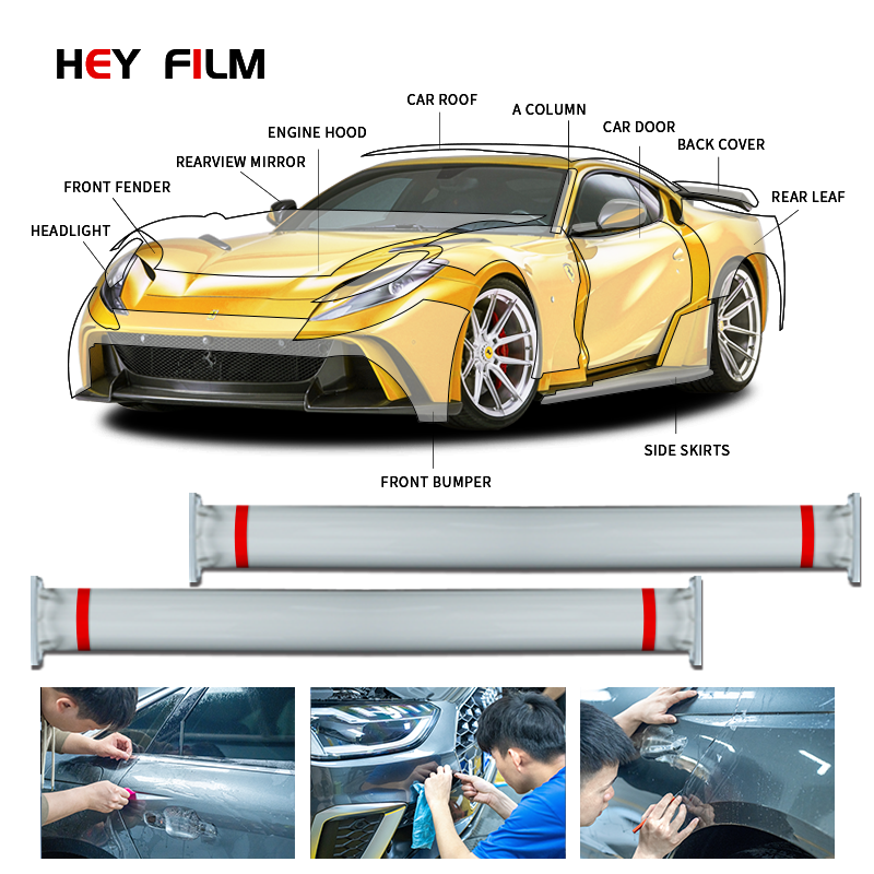 Free Sample USA Quality 7.5mil Self-Healing TPU Transparent Car Paint Protection Film for PPF Car Film