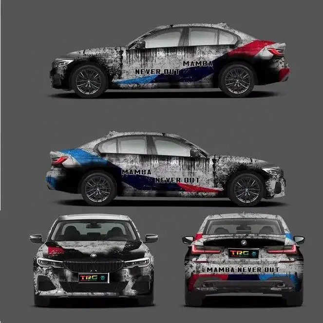 Customized various patterns of car color film vinyl foam free sports packaging coatings painted protective film
