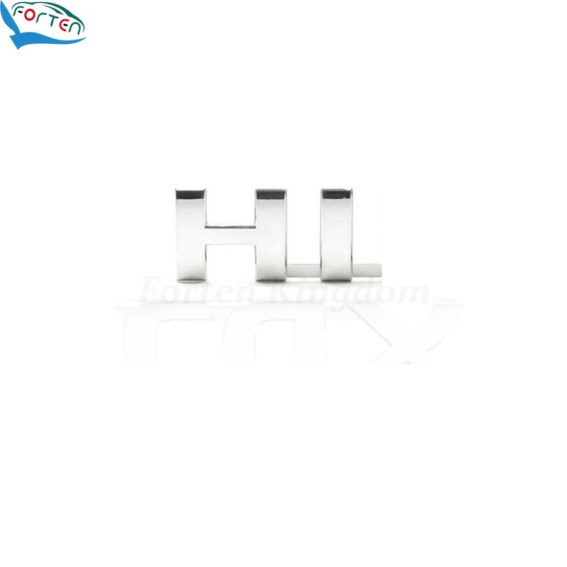 3D ABS Silver Label Badge Plastic Customized Logo Car Emblem For Cars