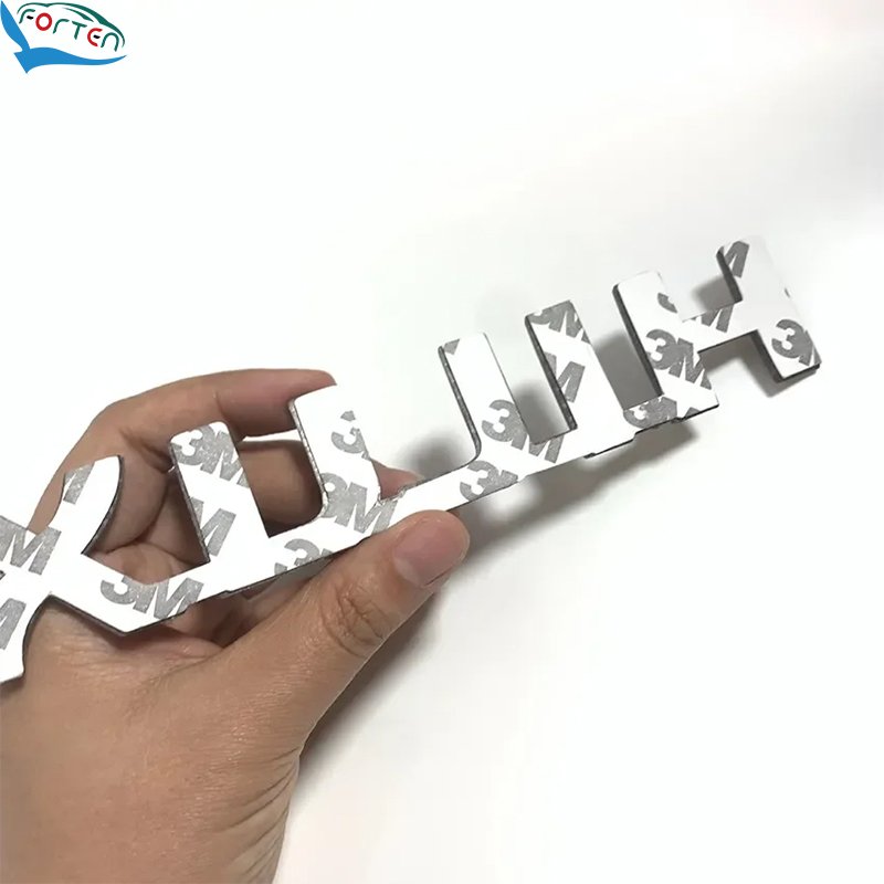 3D ABS Silver Label Badge Plastic Customized Logo Car Emblem For Cars
