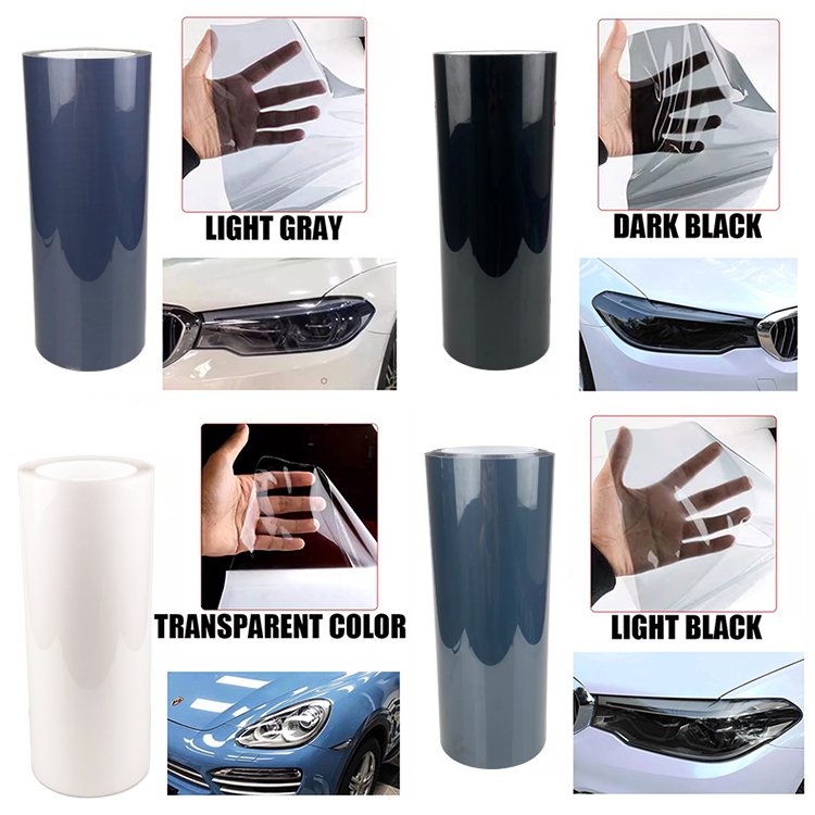Top Quality 1.52 X 15M TPU PPF Roll Clear Smoked Dark Black Car Photochromic Headlight Protection Tint Film