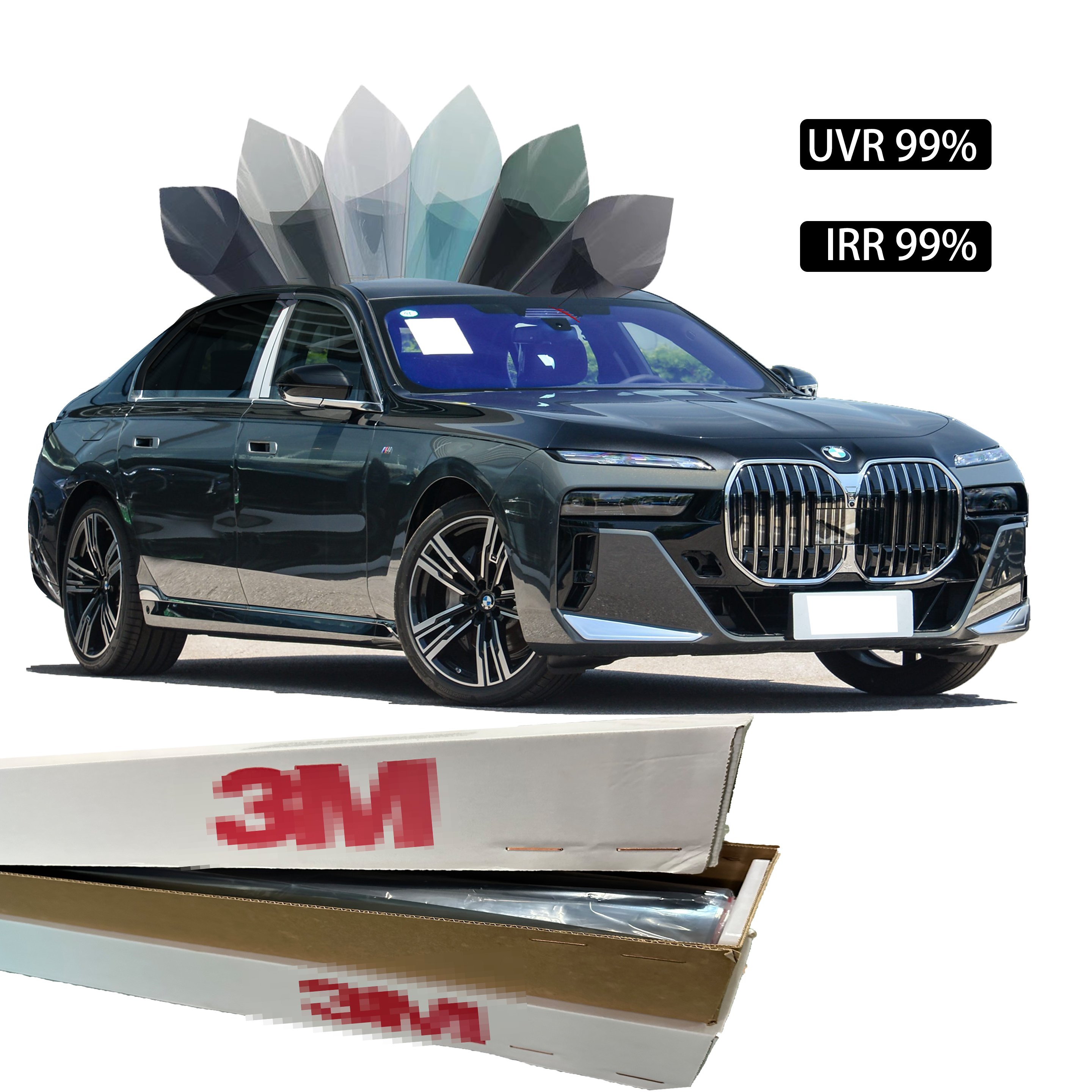 3M Nano Ceramic 2% 5% 15% 35% 50%Car Tint 30*1.52 meters Professional Window Tint Heat UV 99% Cars Adhesive Film