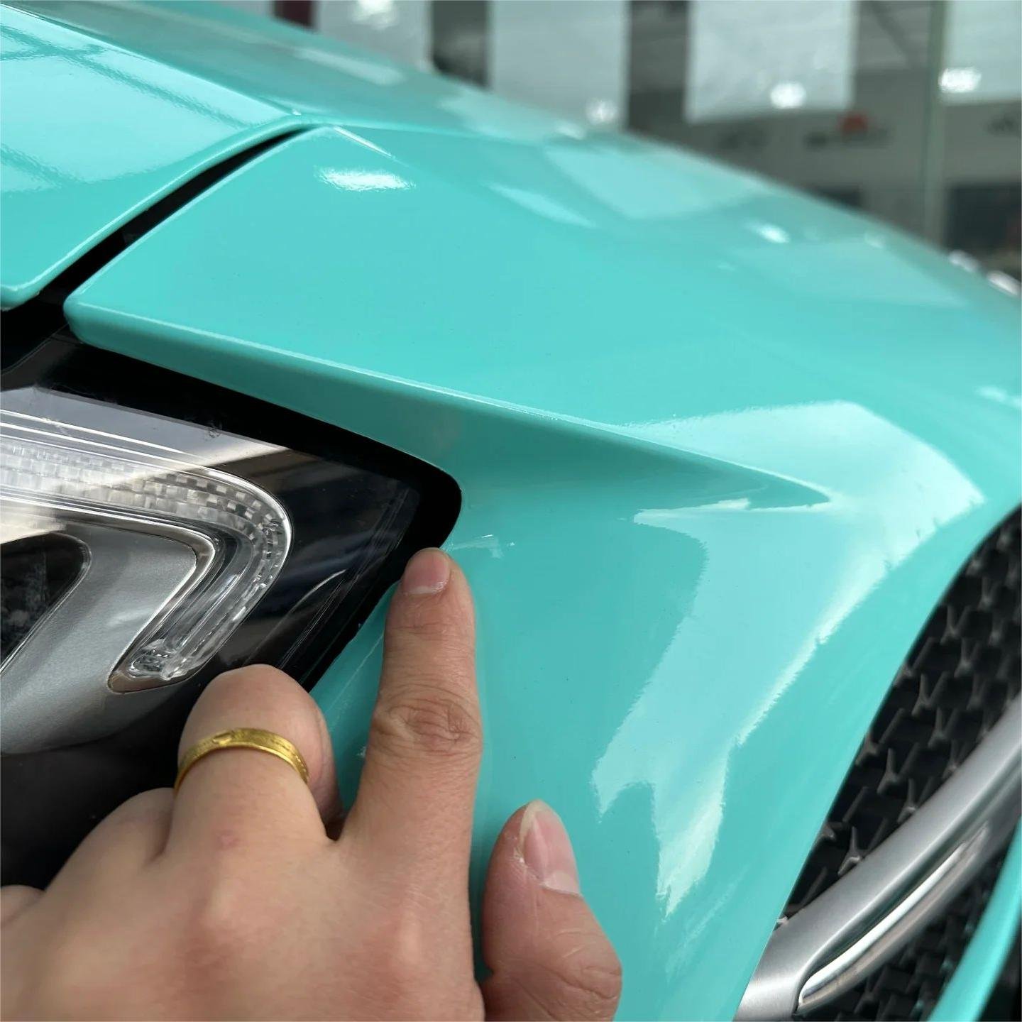 KOOPPF Gloss Tiffany Blue Color TPU PPF paint protection film car films 1 rolls 1.52*16M thickness 8mil Color Change PPF for car