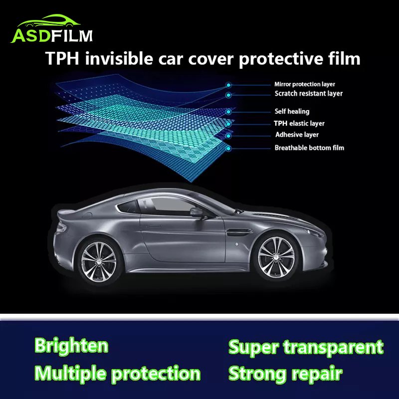 ASDFILM 6.5Mil 7.5Mil 8.5Mil Self-Healing TPU TPH PPF Car Paint Protection Film Clear Transparent Matte Gloss TPH PPF Film