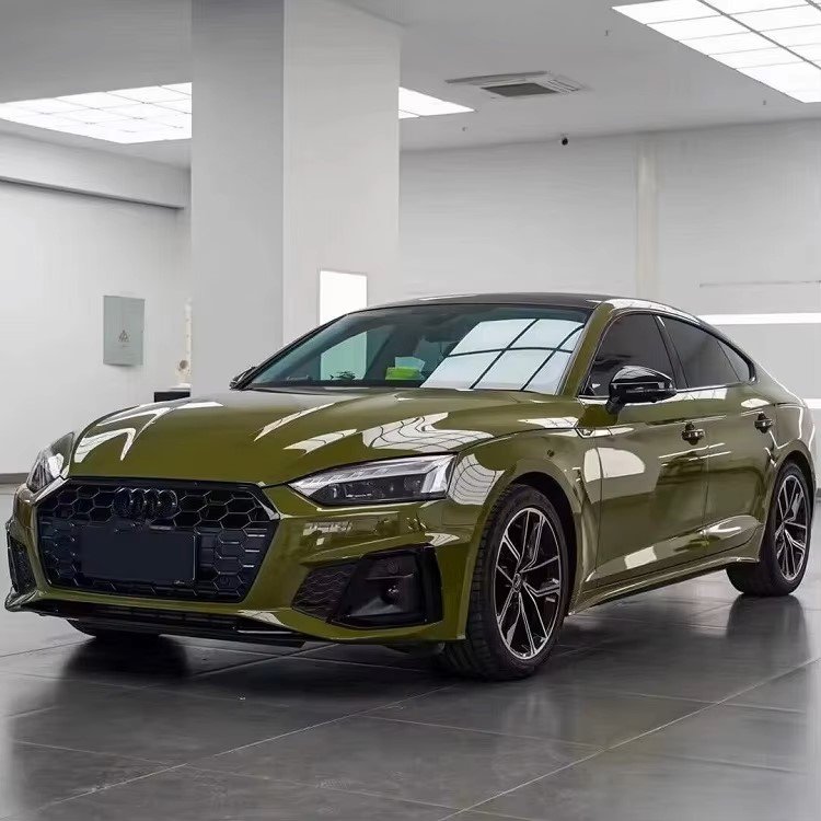 HIGHCOOL BC-108 6.5mil PVC Car Wrap Film Self-Healing Combat Green Army Green Full Body High Gloss Tint Color Changing Car Films