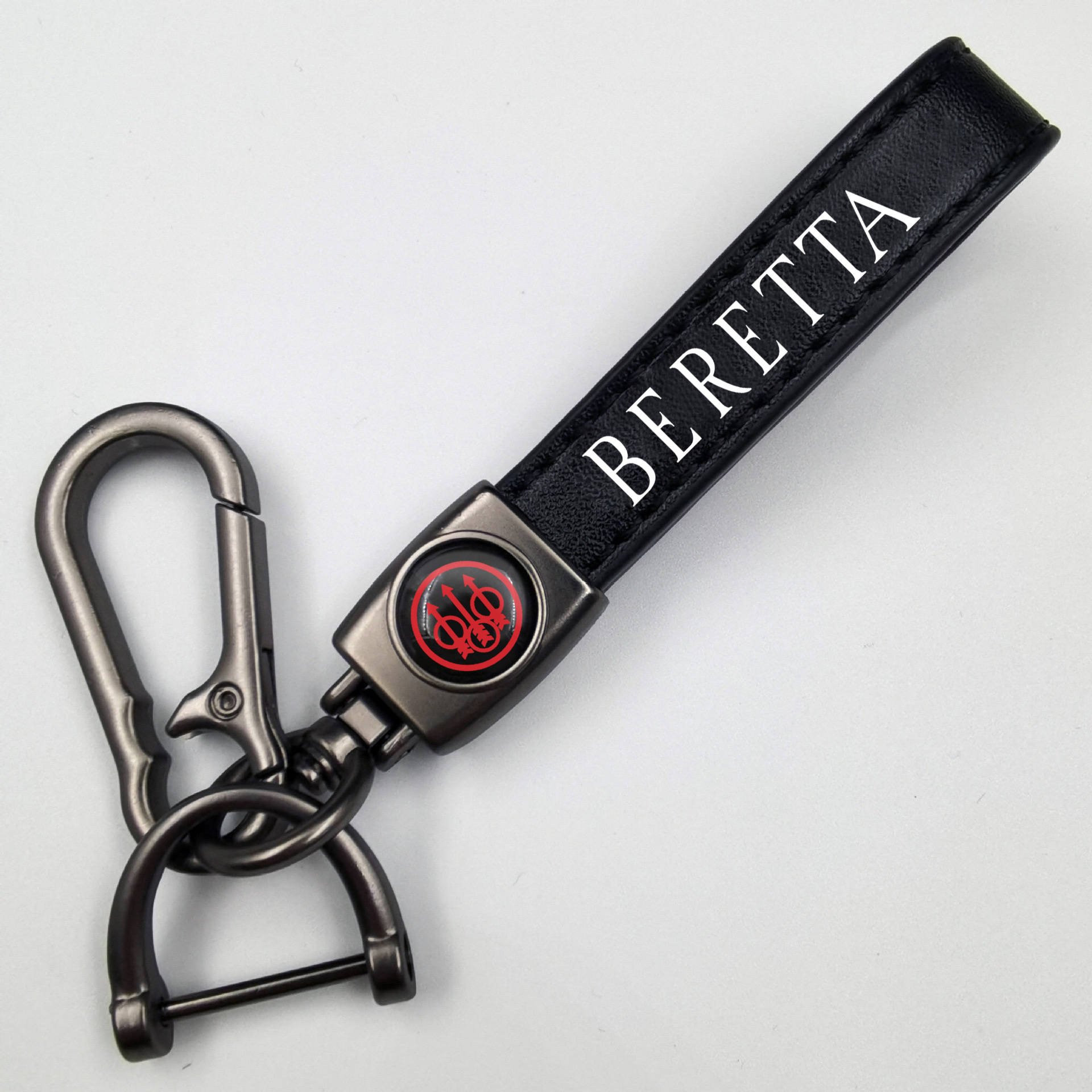Factory Custom Logo Luxury Pu Leather Car Key Chain Ring Accessories Men Women Auto Logos Keychain