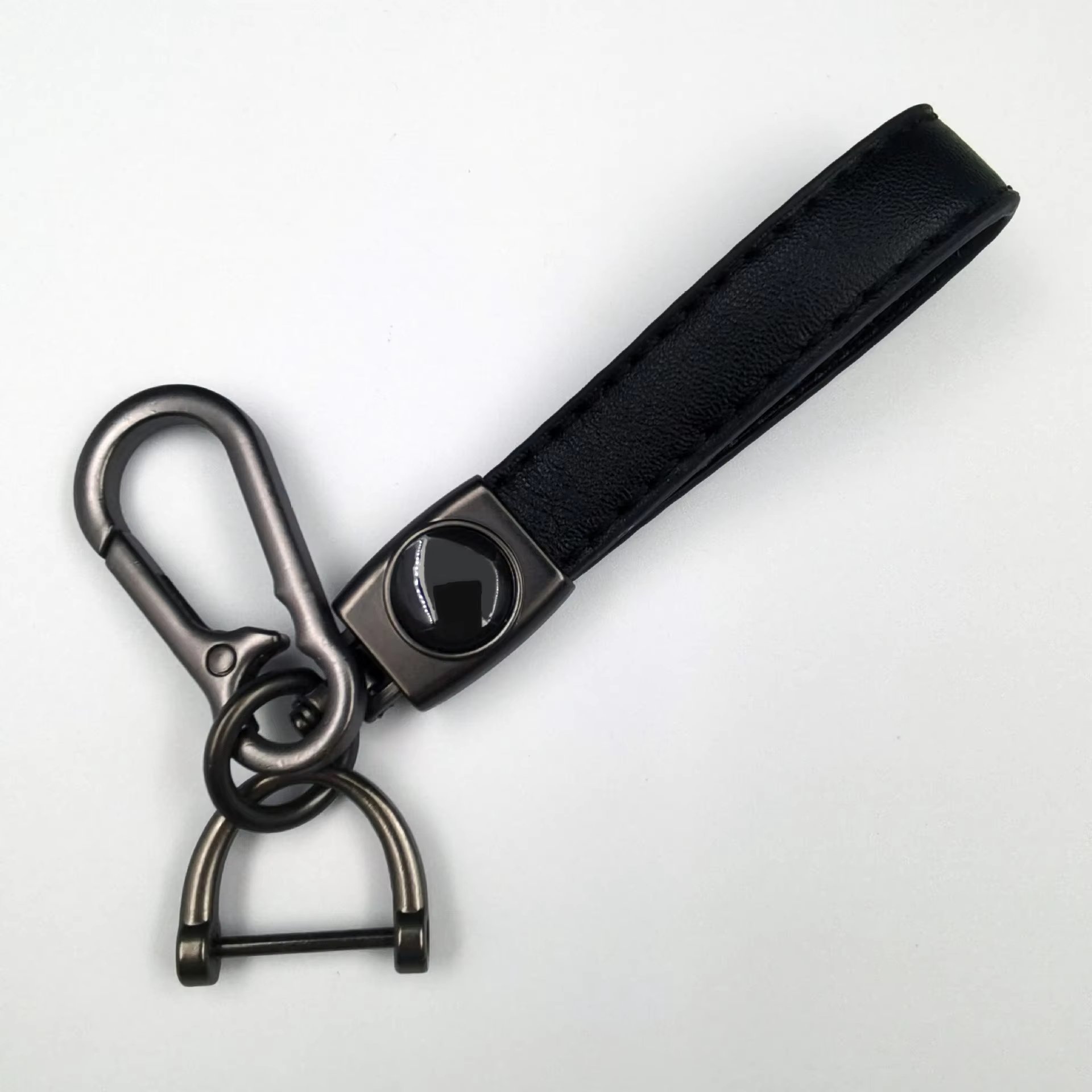 Factory Custom Logo Luxury Pu Leather Car Key Chain Ring Accessories Men Women Auto Logos Keychain