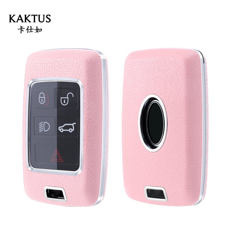 For Land Rover leather Key Fob Cover 4 button key shell fit for Land Rover