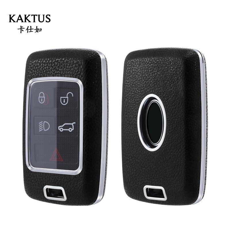 For Land Rover leather Key Fob Cover 4 button key shell fit for Land Rover