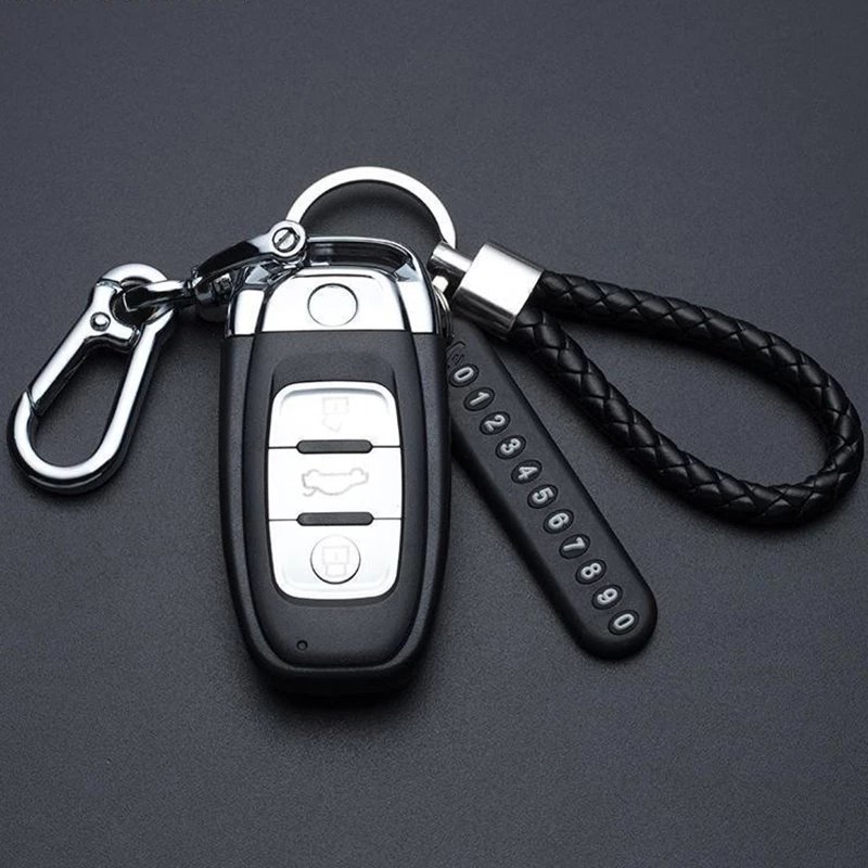 TX Car Key Chain Men's High-end Key Chain Female Cute Simple Key Lanyard Pendant Anti-lost Number Plate
