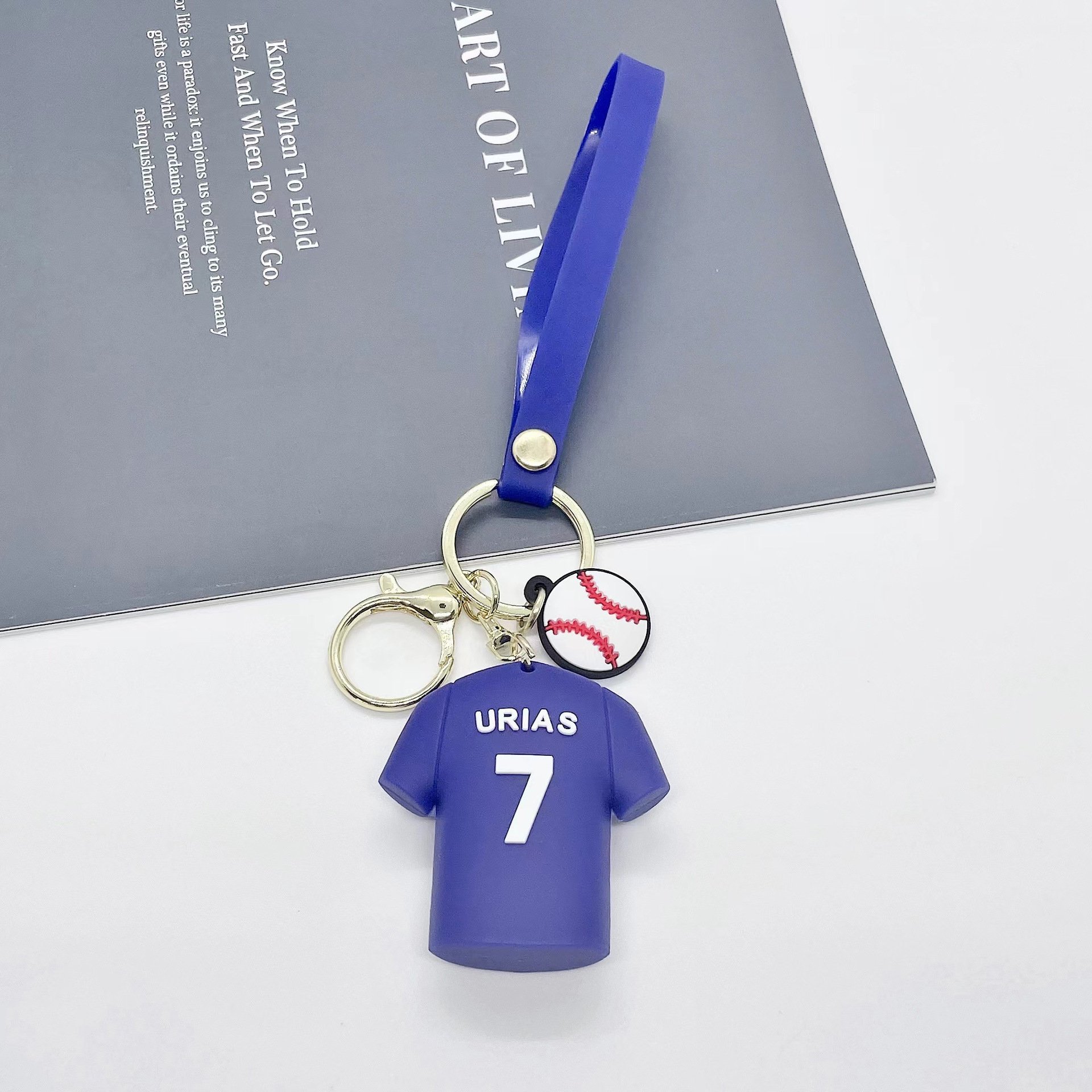 Creative New Baseball Jersey Keychain Pendant PVC Trend Car Bag Fashion Item Accessories Children's Christmas Gift Toy Ornaments