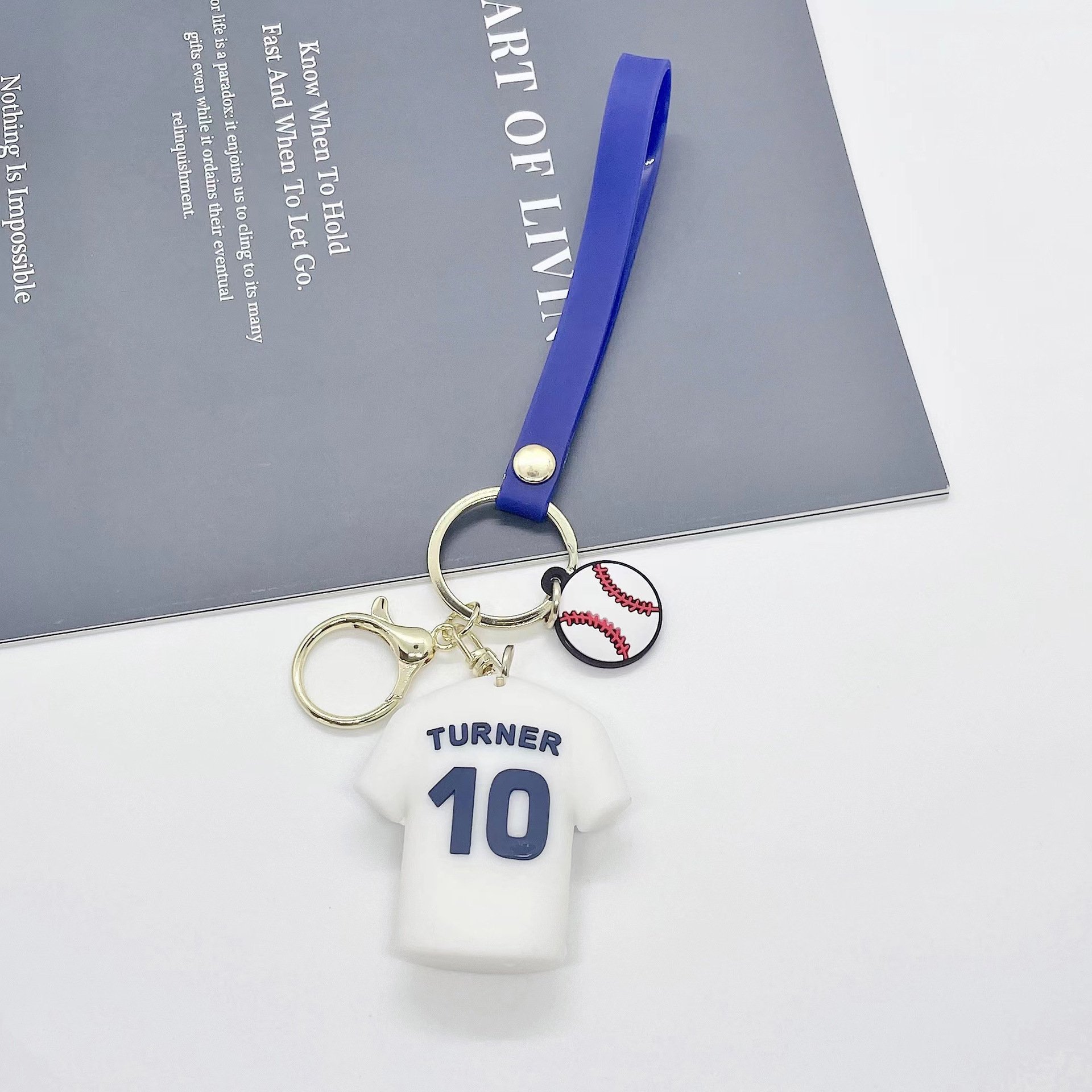 Creative New Baseball Jersey Keychain Pendant PVC Trend Car Bag Fashion Item Accessories Children's Christmas Gift Toy Ornaments