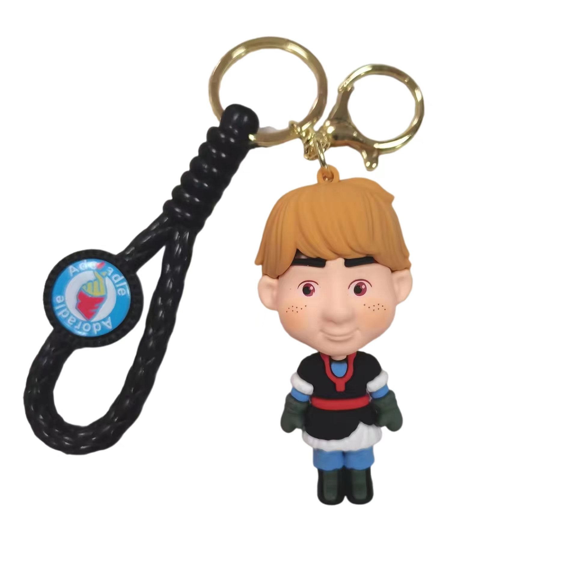 Hot Selling 3D PVC Rubber Creative Cute Key Chain Elsa Animated Car Keyring Bag Accessories Cartoon Keychain
