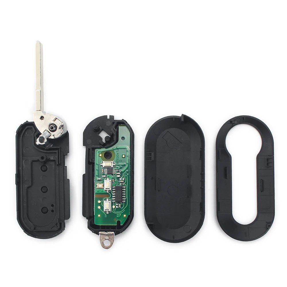 3 button Remote Car Key For Fiat 500 500L Punto Florino Doblo Qubo Punto Evo Grande Punto 433MHz Delphi BSI System