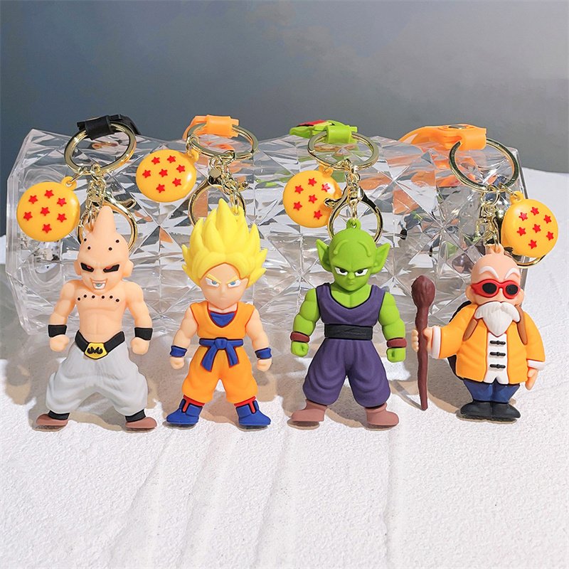anime 25 Dragon Silicone Monkey King Keychain Pendant Cartoon Characters Hanging Gifts Wholesale