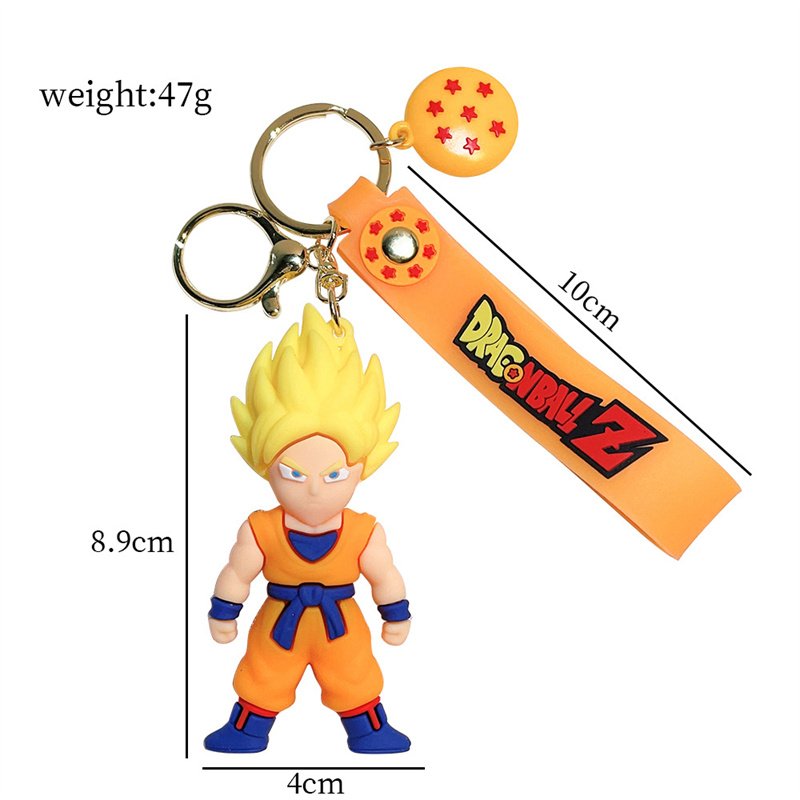 anime 25 Dragon Silicone Monkey King Keychain Pendant Cartoon Characters Hanging Gifts Wholesale