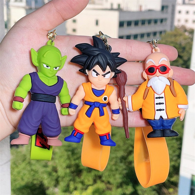 anime 25 Dragon Silicone Monkey King Keychain Pendant Cartoon Characters Hanging Gifts Wholesale