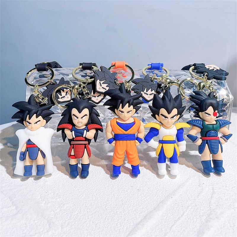 anime 25 Dragon Silicone Monkey King Keychain Pendant Cartoon Characters Hanging Gifts Wholesale