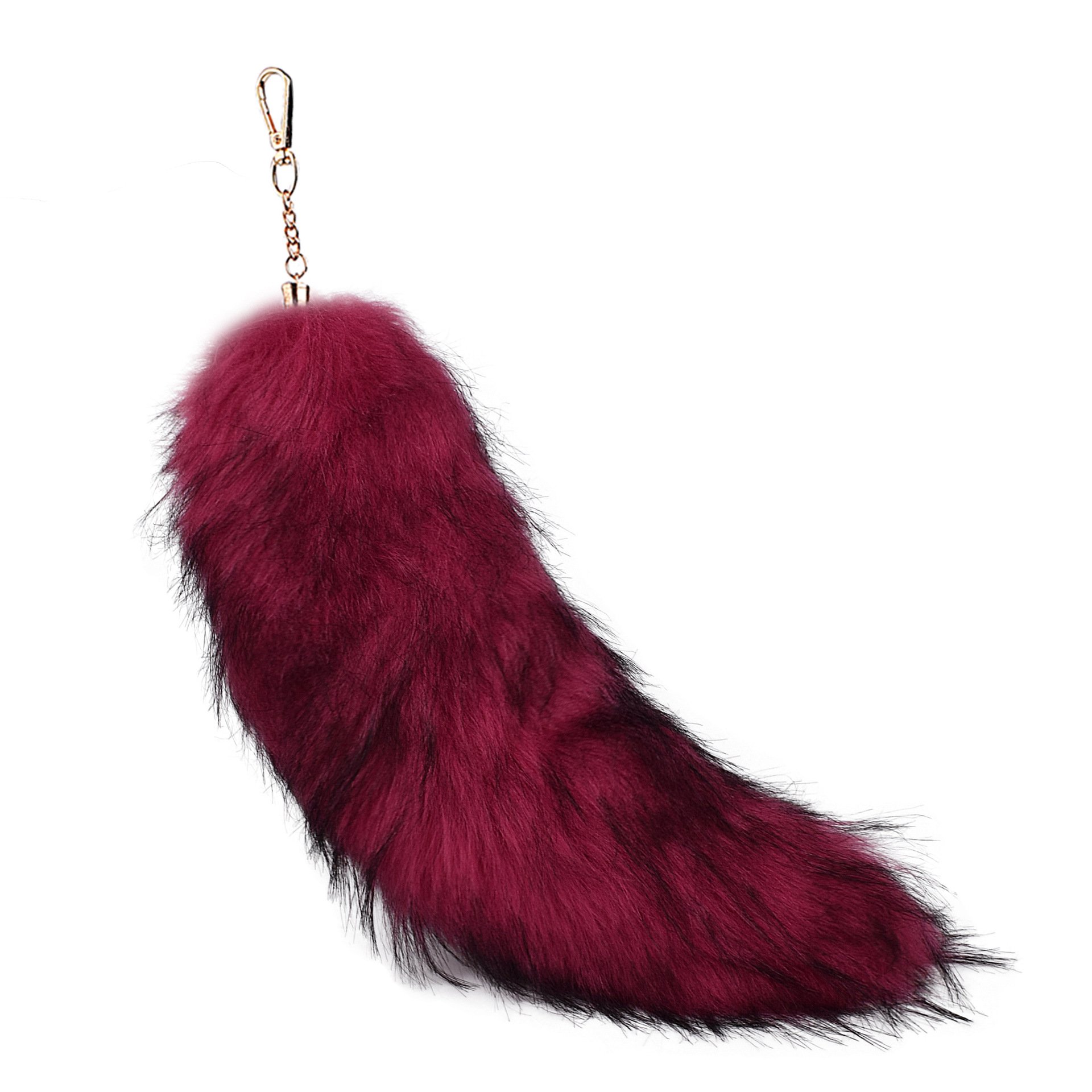 Wholesale raccoon Fox Tail 40cm Fluffy Foxtail Animal Fur Tail For Decoration Accessories Fox Tail Fluffy Key Chain