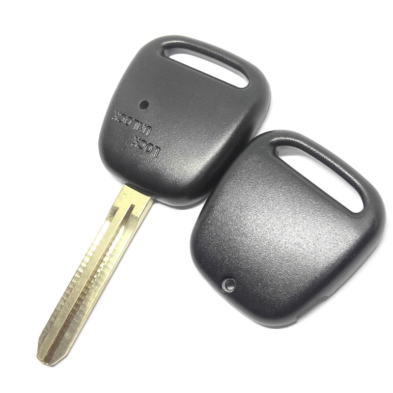 Uncut TOY43 Blade Remote Key Shell Case Side 1 Button For T-OYOTA With Logo Car Accessories