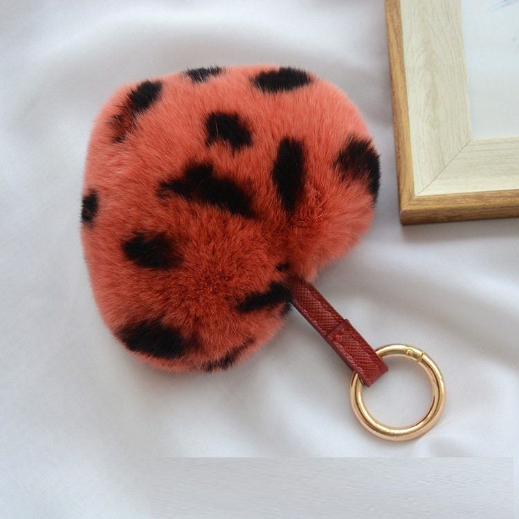 10CM HOT Fluffy LOVE heart pompom keychain Women Colored Rex Rabbit Fur Pom pom KeyChain Bag charm Key Ring Jewelry Accessories